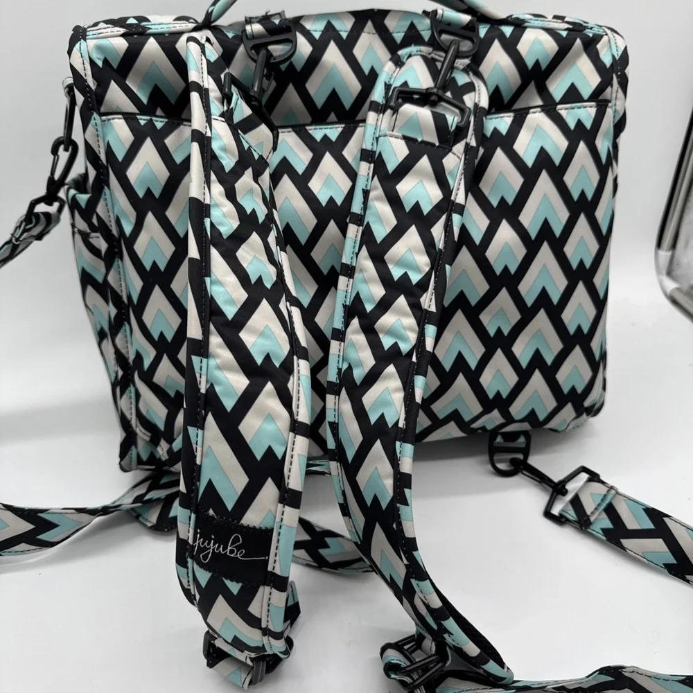 NWT Ju-Ju-Be B.F.F. Backpack Baby Diaper Bag Black Diamond Machine Washable Tote